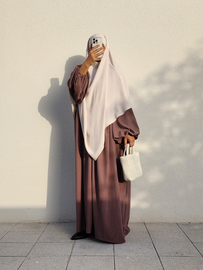 طقم حجاب فرنسي مقاس فري سايز مع عباية سندريلا