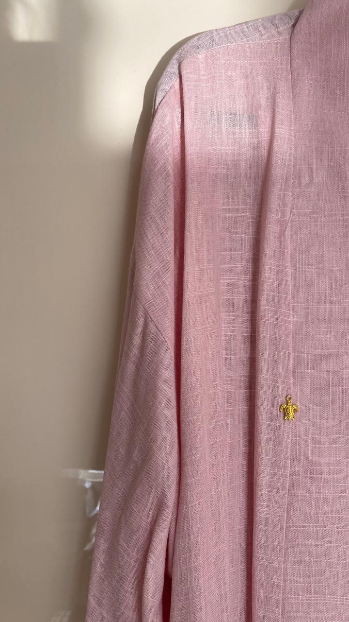 Pink Linen travel suit
