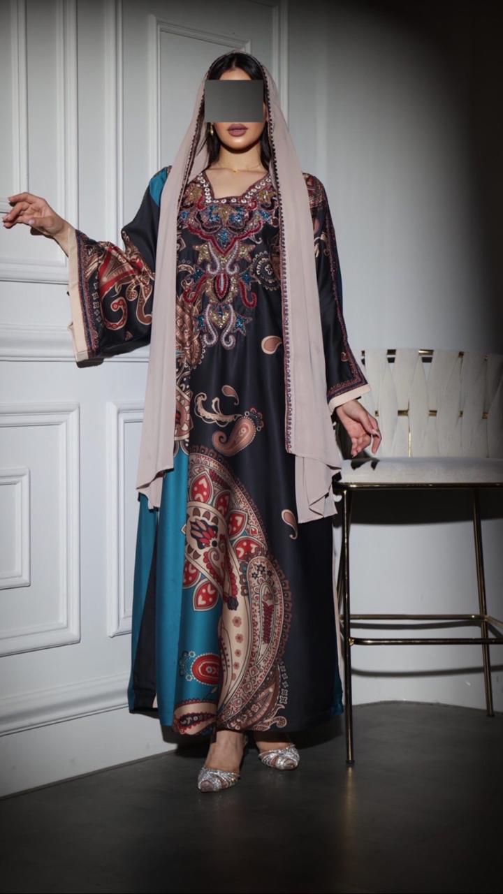 Silk Hand-Embroidery Mukhawar with shaila and belt - Sync®