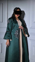 Two-piece outfit: rhinestone-embellished coat and sleeveless dress - Sync®