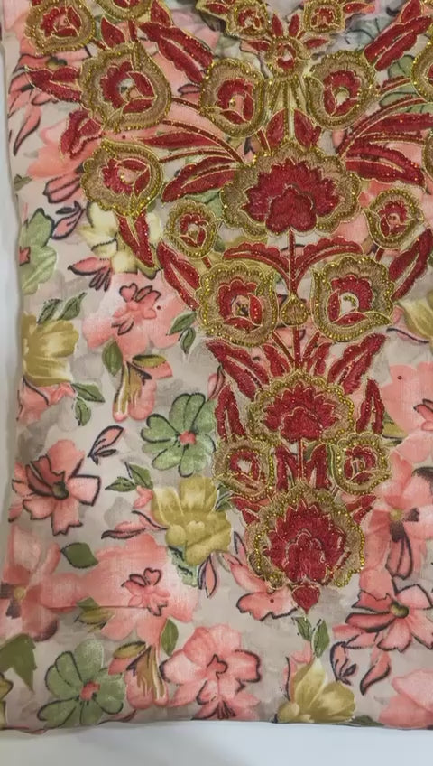 Exquisite Embroidered Indonesian Silk Makhwar