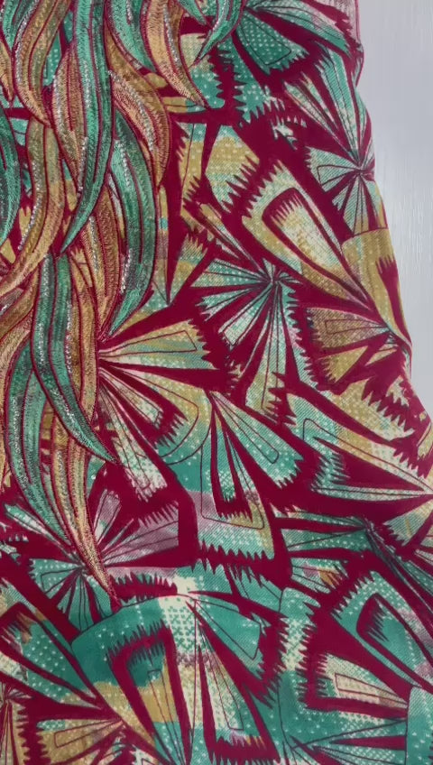 Embroidered Indonesian silk Makhwar